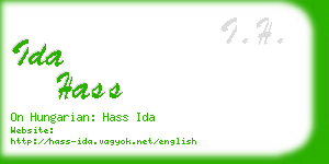 ida hass business card